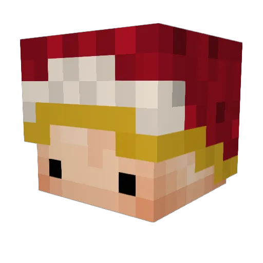 ImNeno Minecraft avatar head, 3D render