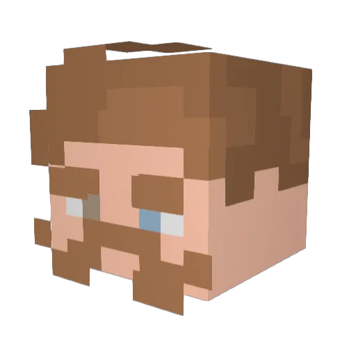 ImNicer_ Minecraft avatar head, 3D render
