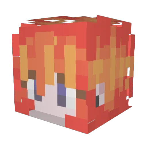 ImNichole Minecraft avatar head, 3D render