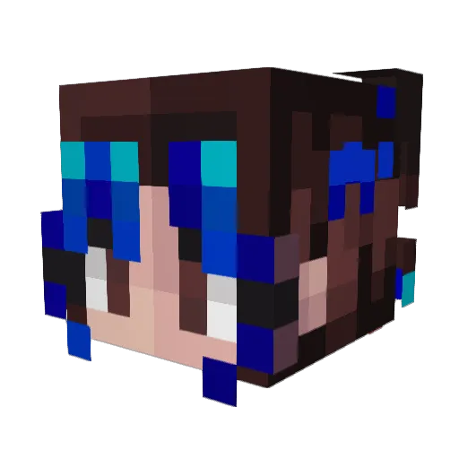 ImNish3345 Minecraft avatar head, 3D render