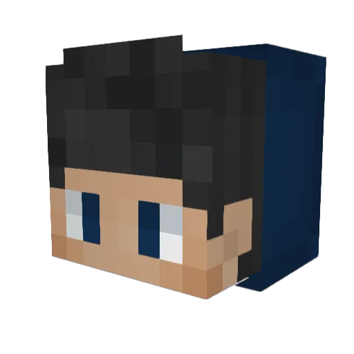 ImNolex Minecraft avatar head, 3D render