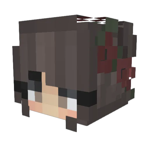 ImNorah Minecraft avatar head, 3D render
