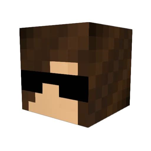 ImNot007 Minecraft avatar head, 3D render
