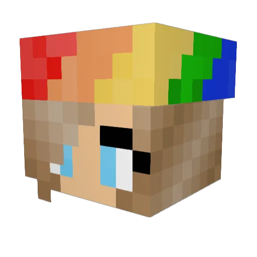 ImNotAfraid Minecraft avatar head, 3D render
