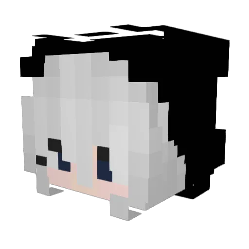 ImNotBcause Minecraft avatar head, 3D render