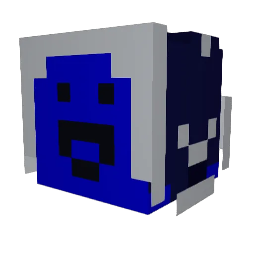 ImNotBlue Minecraft avatar head, 3D render