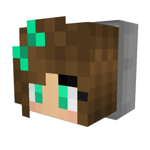 ImNotCandice Minecraft avatar head, 3D render