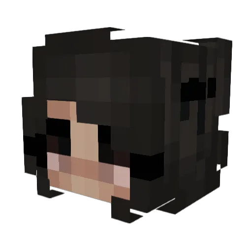 ImNotDelta Minecraft avatar head, 3D render
