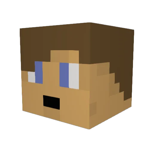 ImNotEleven Minecraft avatar head, 3D render