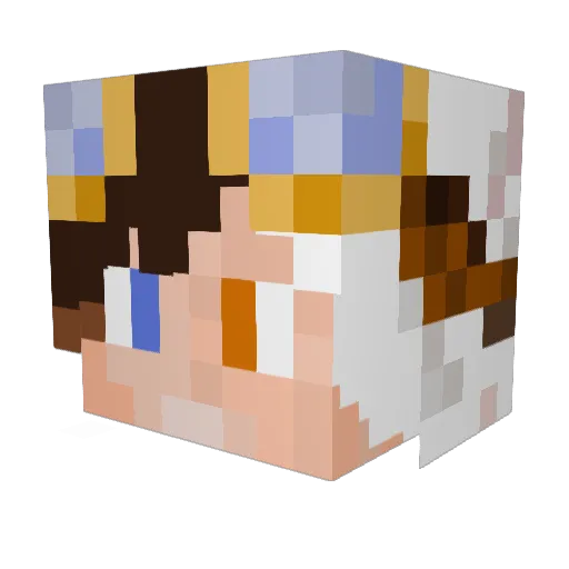 ImNotGari Minecraft avatar head, 3D render