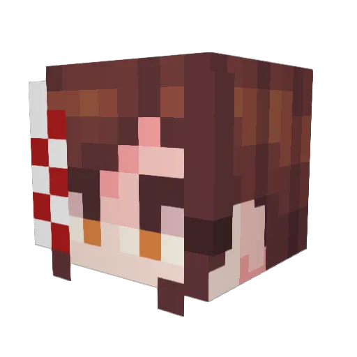 ImNotGrey Minecraft avatar head, 3D render