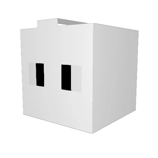 ImNotLegit Minecraft avatar head, 3D render
