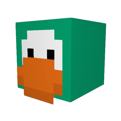 ImNotPoptart Minecraft avatar head, 3D render
