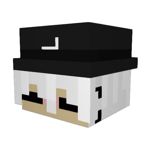 ImNotSen Minecraft avatar head, 3D render