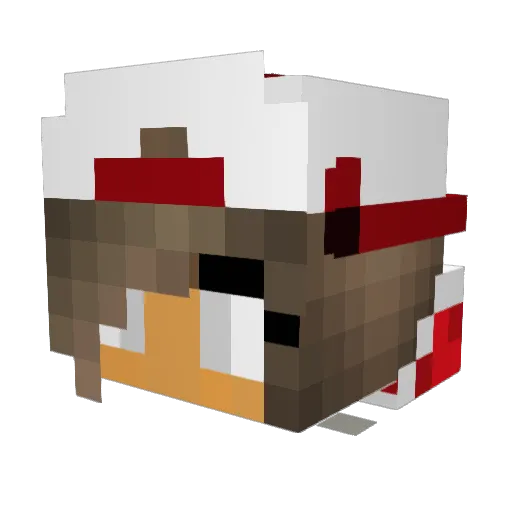 ImNotSoulless Minecraft avatar head, 3D render