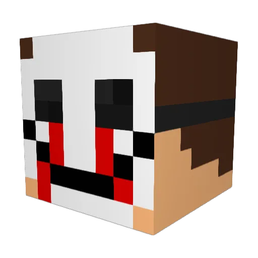 ImNuggs Minecraft avatar head, 3D render