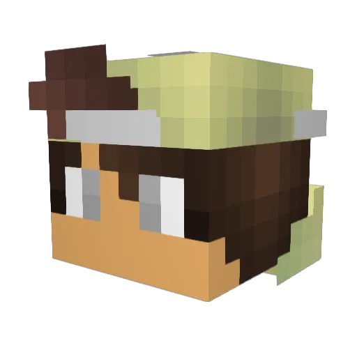 ImOptic Minecraft avatar head, 3D render