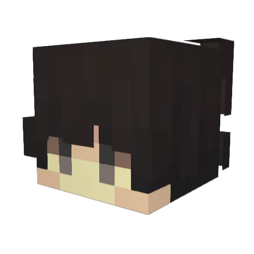 ImOrangeee Minecraft avatar head, 3D render