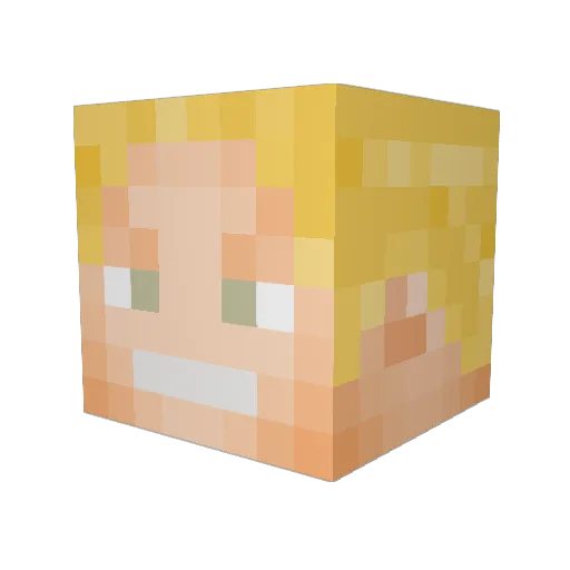 ImPaddock Minecraft avatar head, 3D render