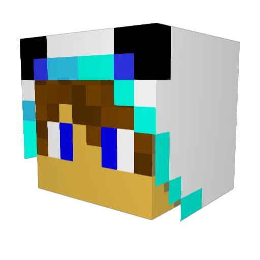 ImPandaaa Minecraft avatar head, 3D render