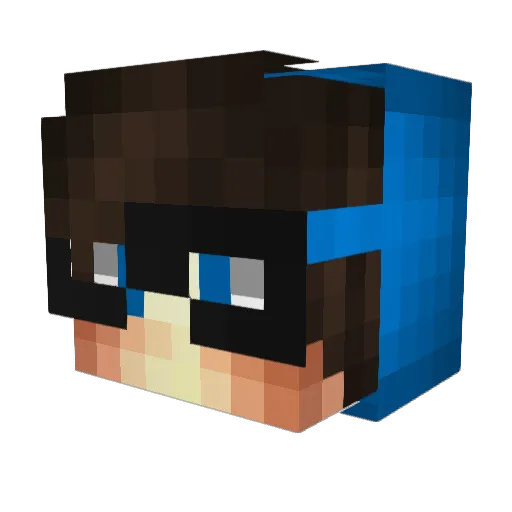 ImPatato Minecraft avatar head, 3D render