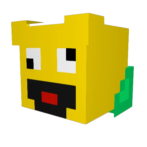 ImPeanut25 Minecraft avatar head, 3D render