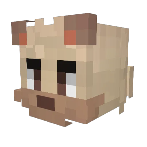 ImPerhaps Minecraft avatar head, 3D render