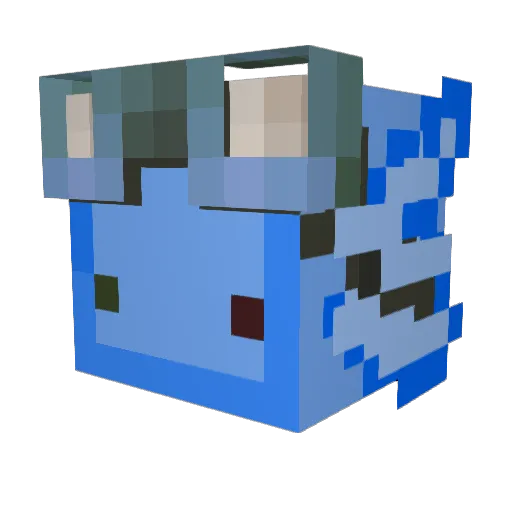 ImPictoo Minecraft avatar head, 3D render