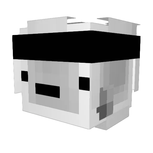 ImPizzza Minecraft avatar head, 3D render