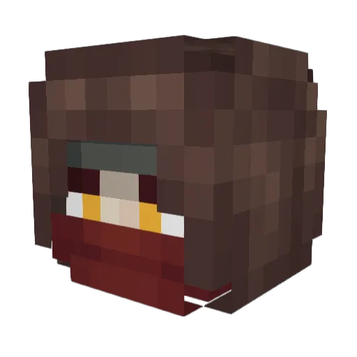 ImPlutoSama Minecraft avatar head, 3D render