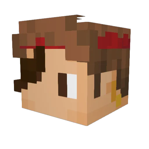 ImPregnantDad Minecraft avatar head, 3D render