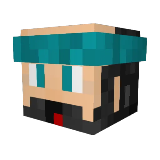 ImQuary Minecraft avatar head, 3D render