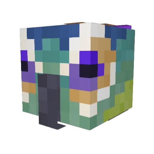ImRatherMinty Minecraft avatar head, 3D render