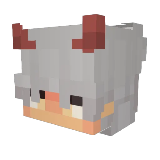 ImRealDot Minecraft avatar head, 3D render