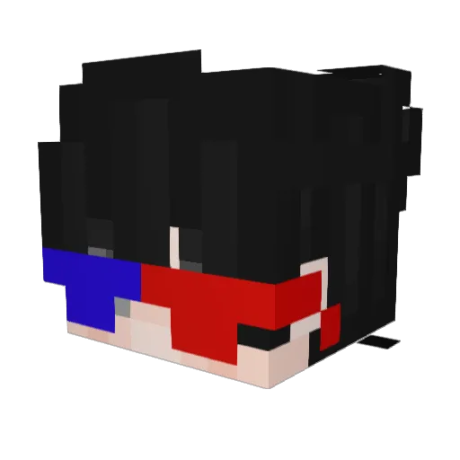 ImRedDaBeDee Minecraft avatar head, 3D render