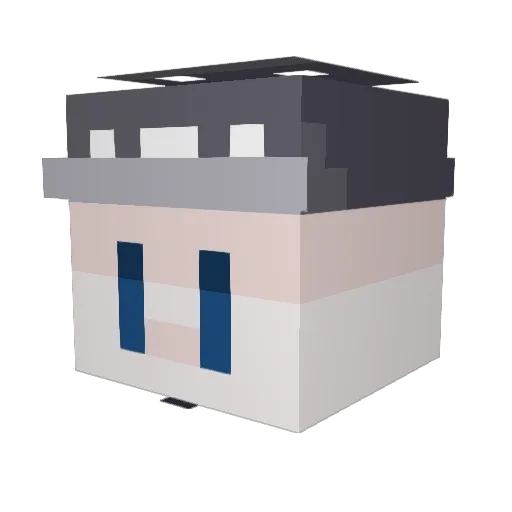 ImRedYT Minecraft avatar head, 3D render