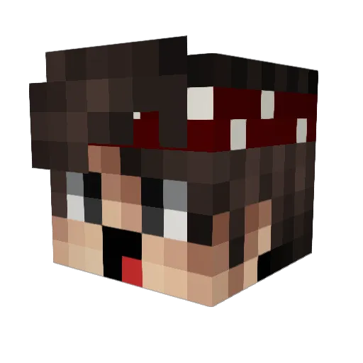ImRemsi Minecraft avatar head, 3D render