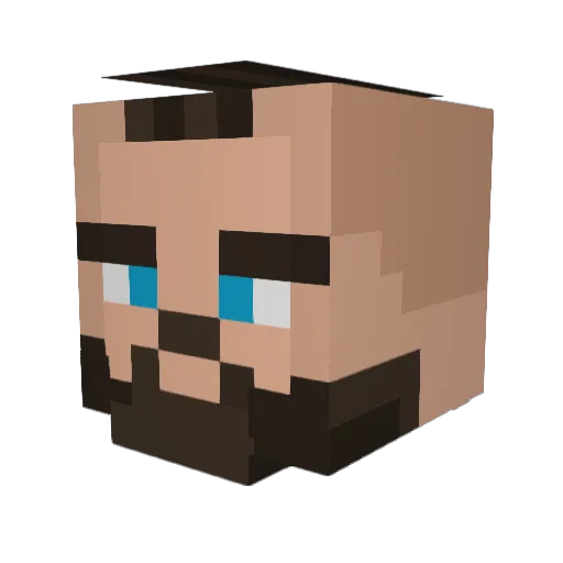 ImRickyy Minecraft avatar head, 3D render