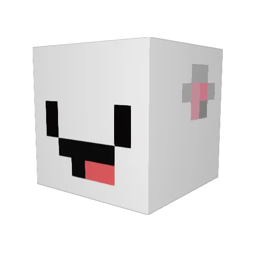 ImRnxy Minecraft avatar head, 3D render