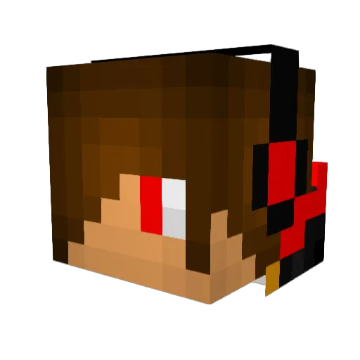 ImRobine Minecraft avatar head, 3D render