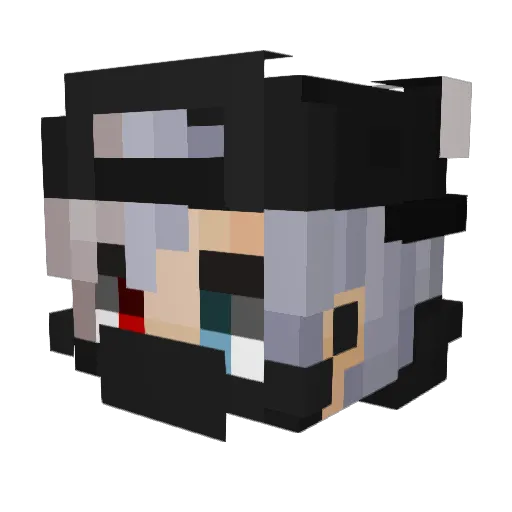 ImSAMURAI Minecraft avatar head, 3D render