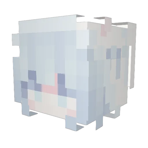 ImSHASHA Minecraft avatar head, 3D render