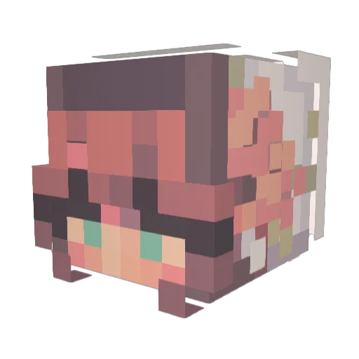 ImSaffie Minecraft avatar head, 3D render