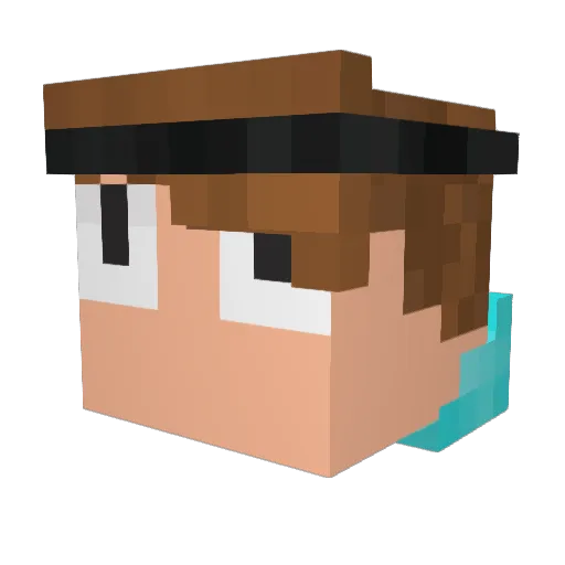 ImScottyO Minecraft avatar head, 3D render