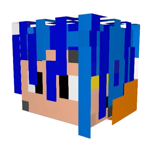 ImScream Minecraft avatar head, 3D render