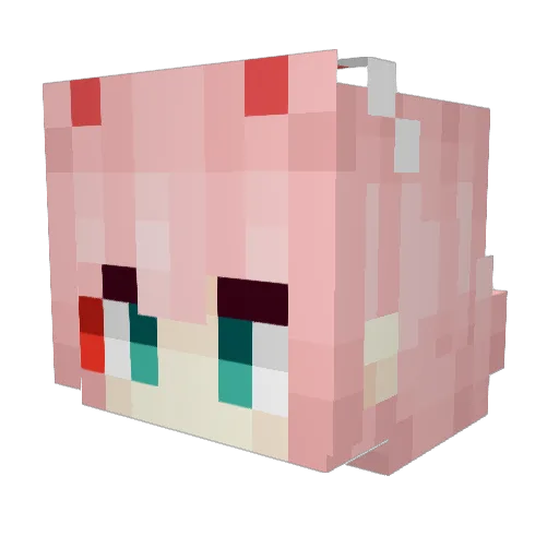 ImSeda Minecraft avatar head, 3D render