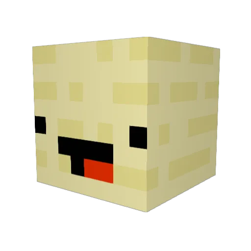 ImSero Minecraft avatar head, 3D render