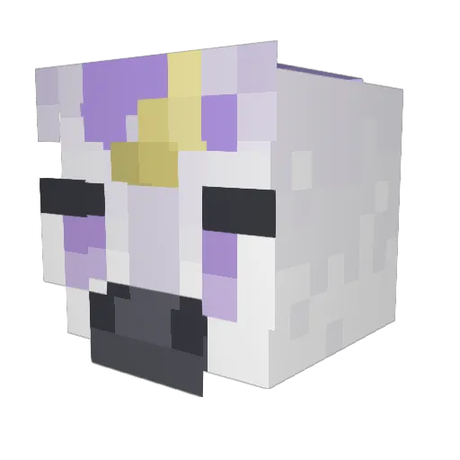 ImShadowUnicorn Minecraft avatar head, 3D render