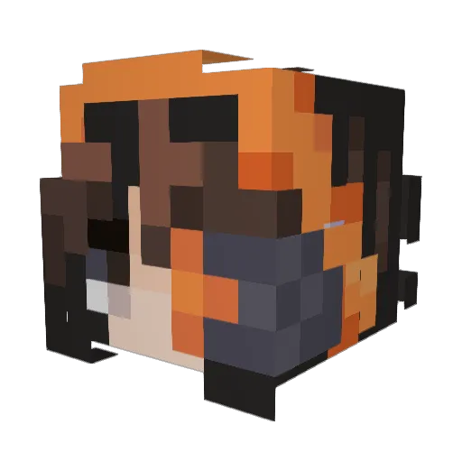 ImShamanKing Minecraft avatar head, 3D render
