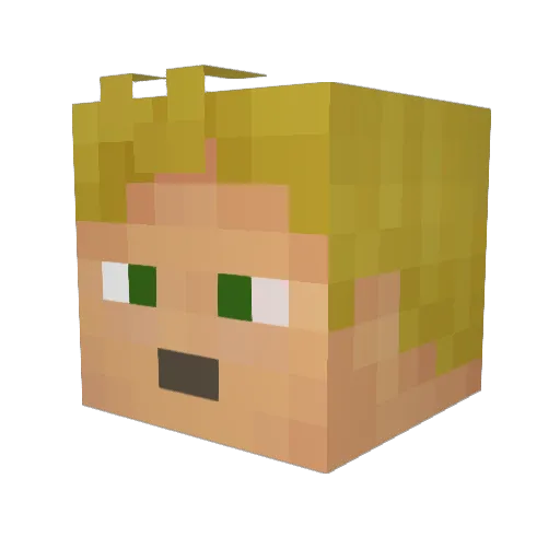 ImShawesome Minecraft avatar head, 3D render